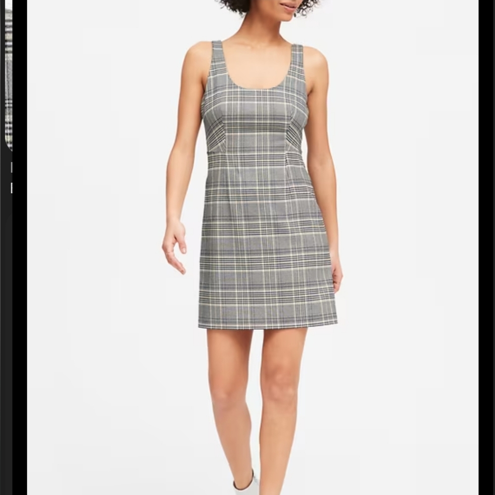 Banana Republic Petite Plaid Mini Dress
